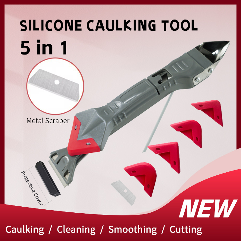 JH6035--5 IN 1 SILICONE CAULKING TOOL